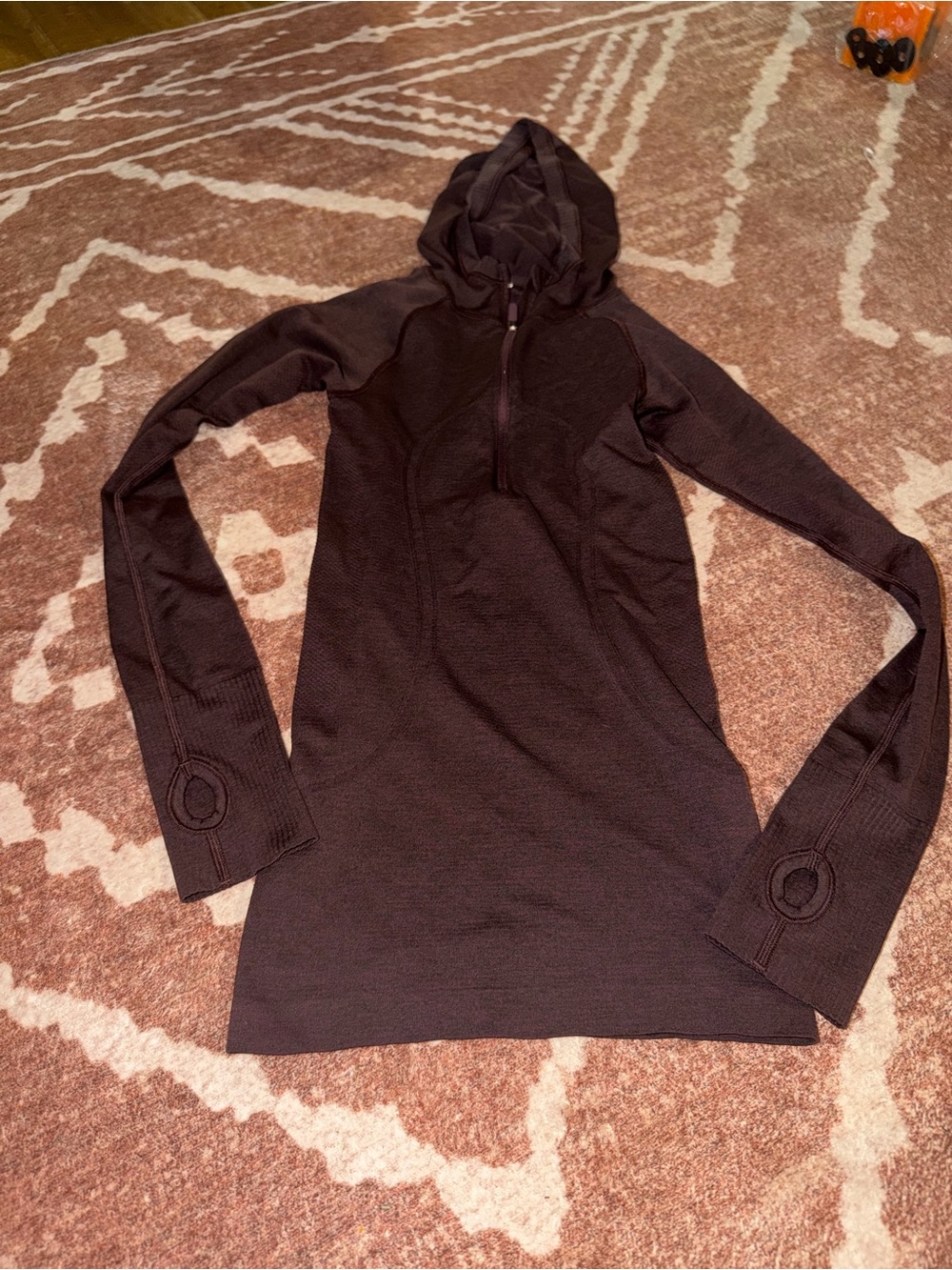 lululemon athletica Black Hooded Quarter-Zip Pullover